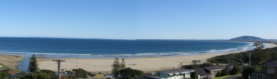 Panoramic view from The Shack by the Beach